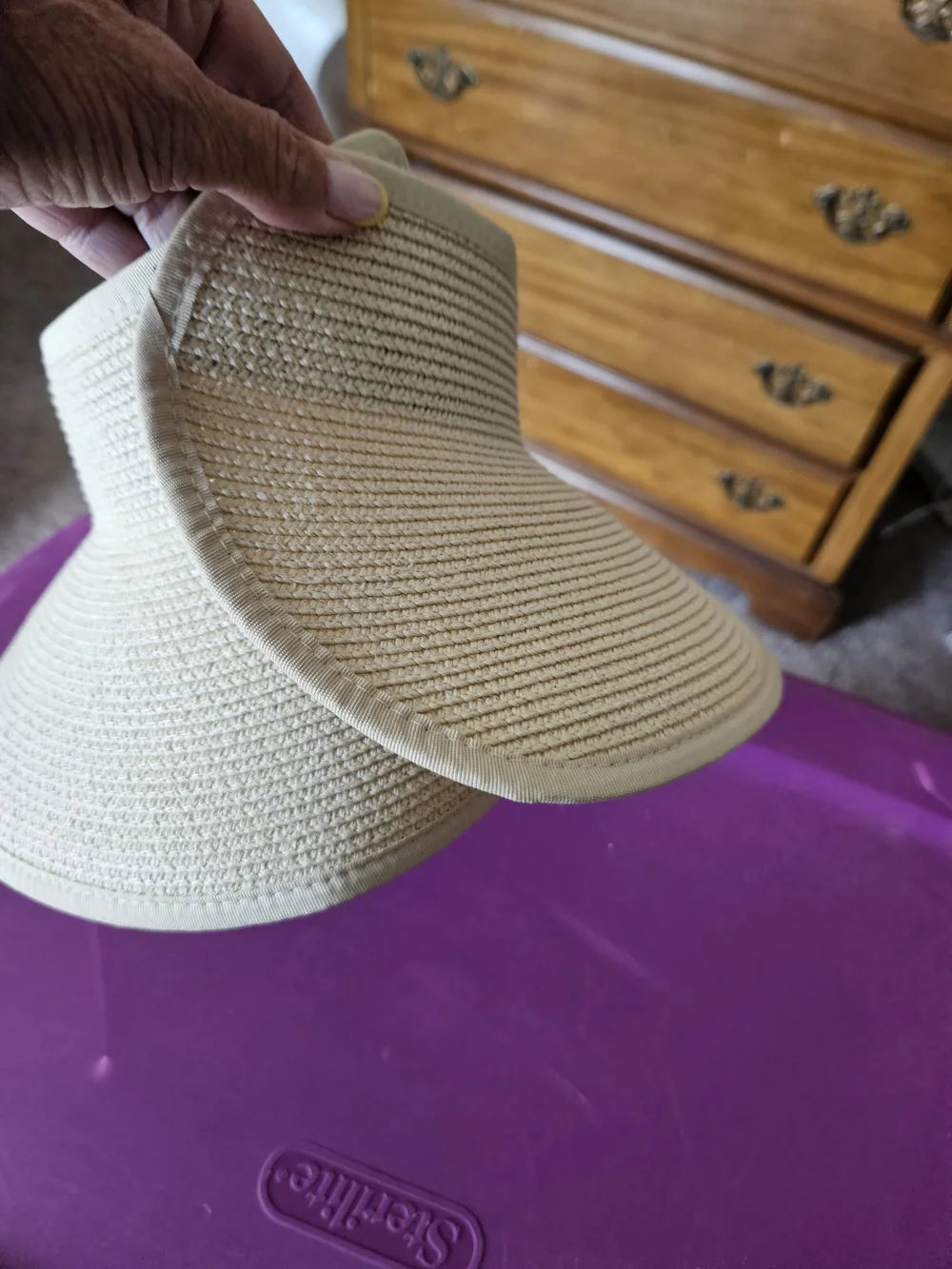 Wide Brim Straw Sun Hat - Natural